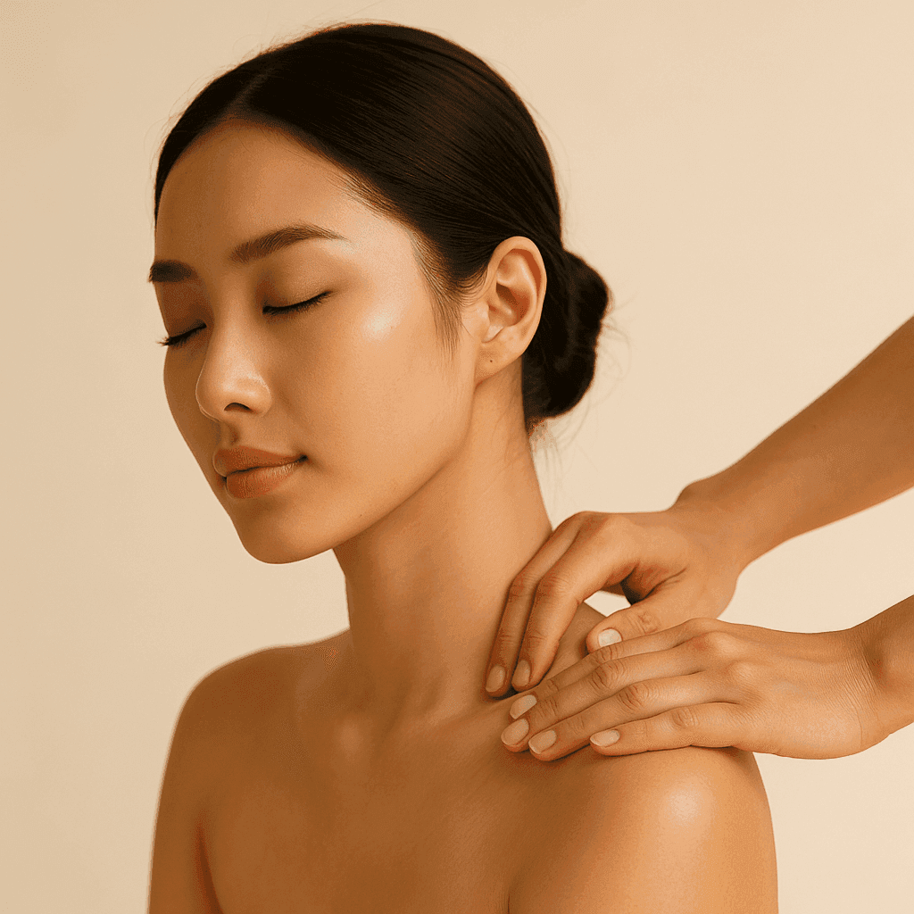 Avy Spa Palo Alto offers deep tissue and back walking massage for neck and shoulder tension relief.